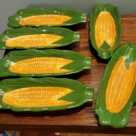 Vintage Other - Set Of 6 Vintage Corn Dishes